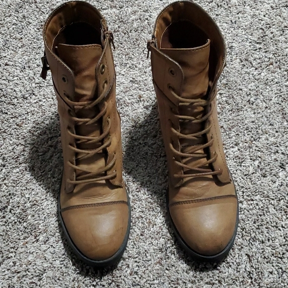 Rampage Shoes - Rampage Leather Lace/Zipper Boots